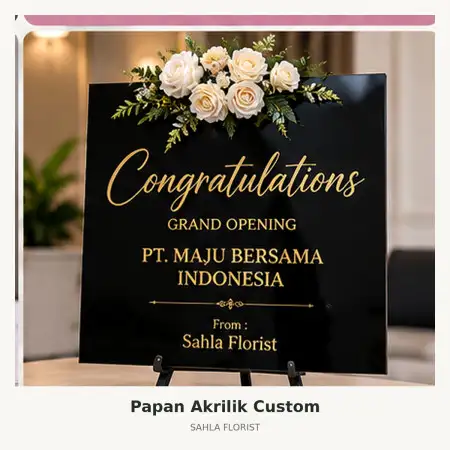 Papan Bunga Akrilik Orchard Park Batam